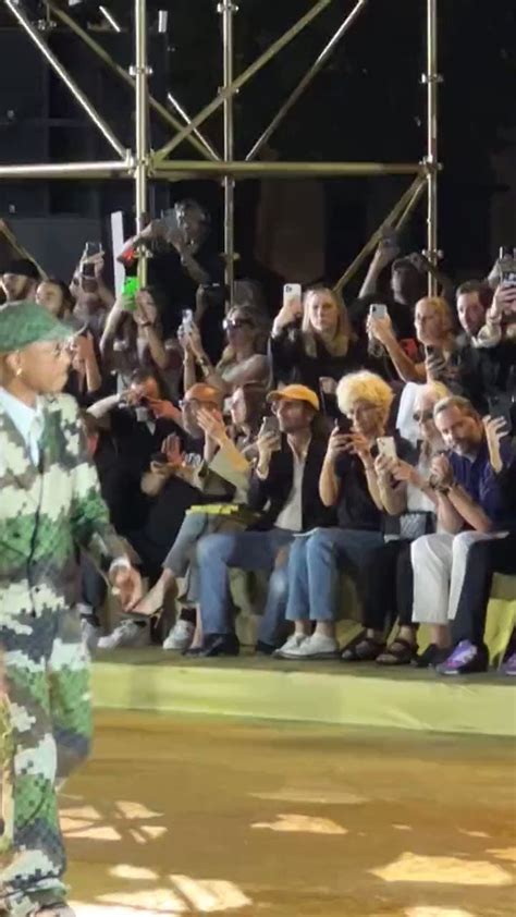 Pharrell Williams with full Minecraft inspired suit for 